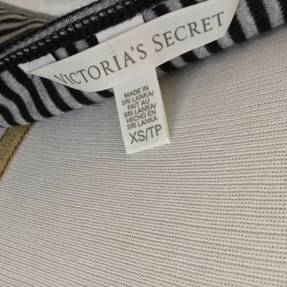 Victoria’s Secret Open Back Tank Top Black & Gray Stripe - Picture 4 of 8